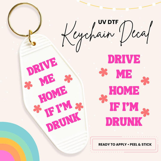 UV DTF Sticker For Retro Motel Keychain- Ready To Apply- No Heat Needed - Ready to Ship!