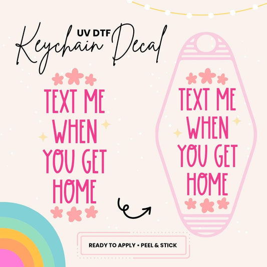 UV DTF Sticker For Retro Motel Keychain- Ready To Apply- No Heat Needed - Ready to Ship!