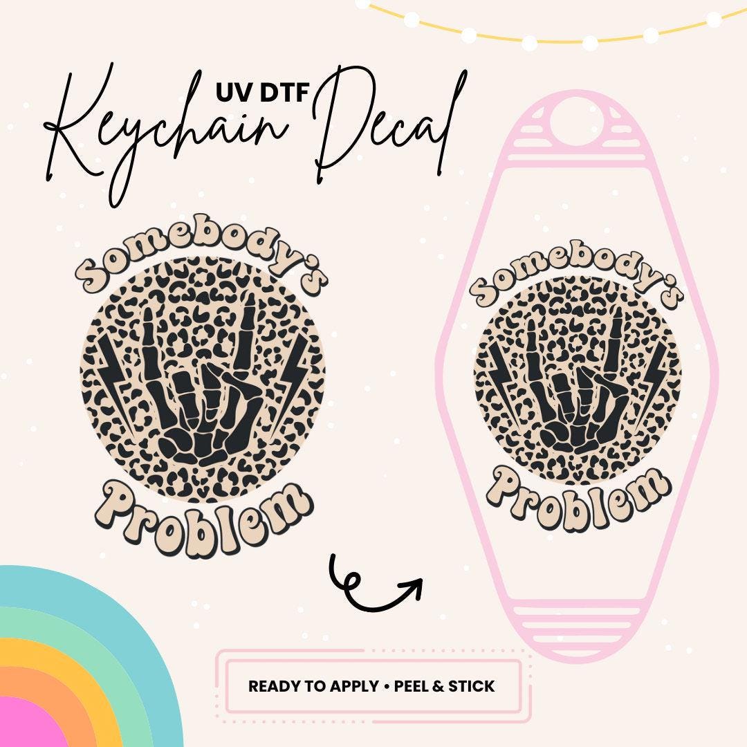 UV DTF Sticker For Retro Motel Keychain- Ready To Apply- No Heat Needed - Ready to Ship!