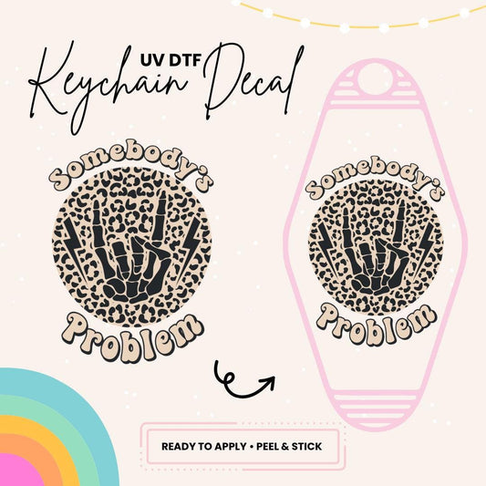 UV DTF Sticker For Retro Motel Keychain- Ready To Apply- No Heat Needed - Ready to Ship!