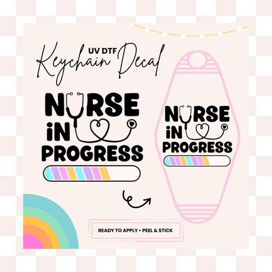 UV DTF Sticker For Retro Motel Keychain- Ready To Apply- No Heat Needed - Ready to Ship!