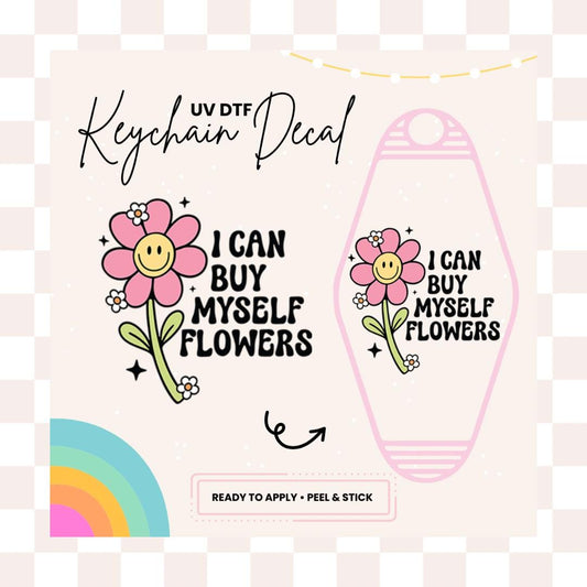 UV DTF Sticker For Retro Motel Keychain- Ready To Apply- No Heat Needed - Ready to Ship!