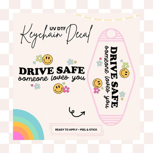 UV DTF Sticker For Retro Motel Keychain- Ready To Apply- No Heat Needed - Ready to Ship!