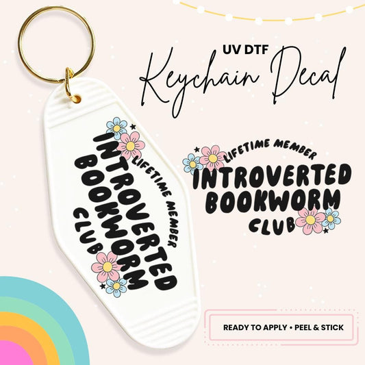 UV DTF Sticker For Retro Motel Keychain- Ready To Apply- No Heat Needed - Ready to Ship!