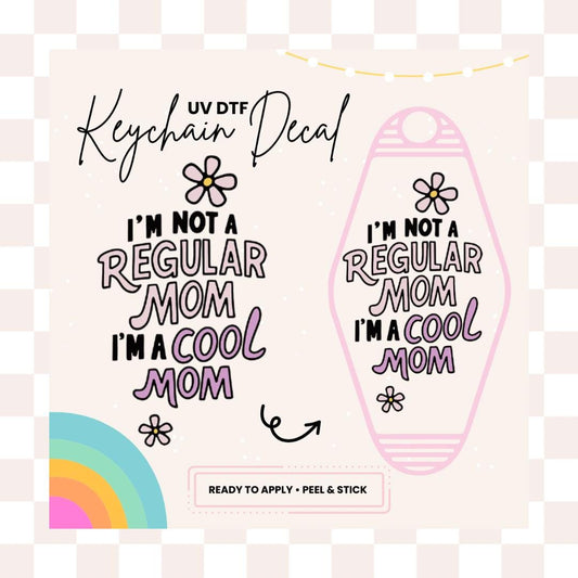 UV DTF Sticker For Retro Motel Keychain- Ready To Apply- No Heat Needed - Ready to Ship!