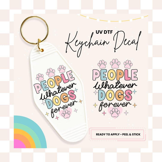 UV DTF Sticker For Retro Motel Keychain- Ready To Apply- No Heat Needed - Ready to Ship!