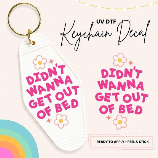 UV DTF Sticker For Retro Motel Keychain- Ready To Apply- No Heat Needed - Ready to Ship!