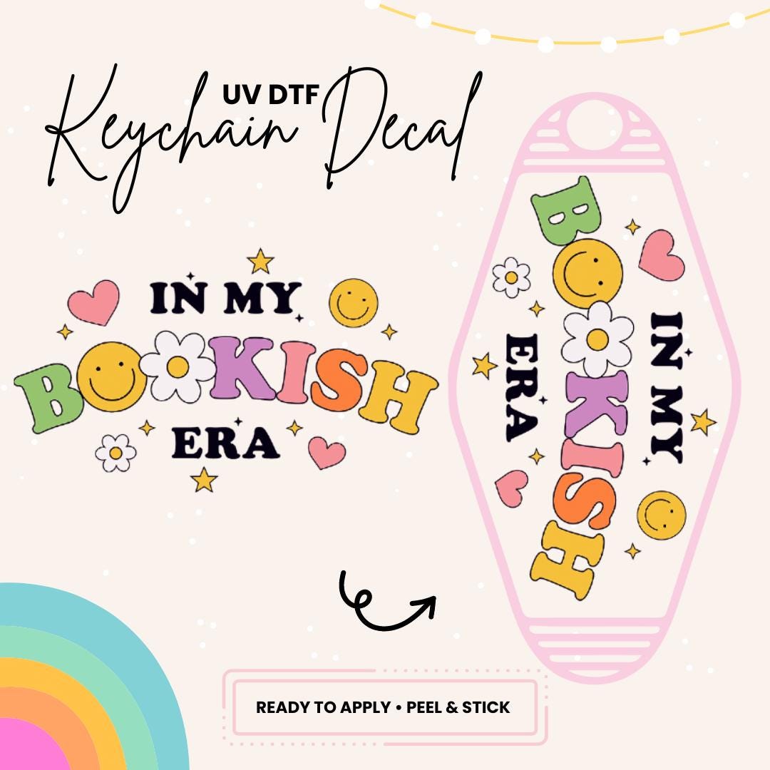 UV DTF Sticker For Retro Motel Keychain- Ready To Apply- No Heat Needed - Ready to Ship!