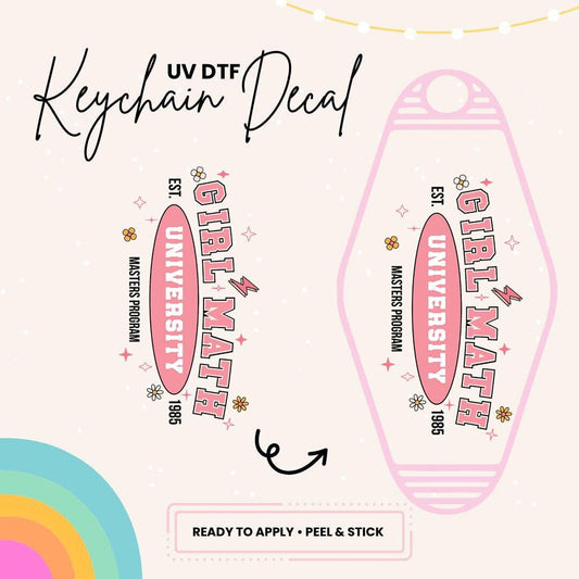 UV DTF Sticker For Retro Motel Keychain- Ready To Apply- No Heat Needed - Ready to Ship!