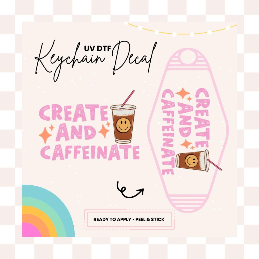 LUV DTF Sticker For Retro Motel Keychain- Ready To Apply- No Heat Needed - Ready to Ship!