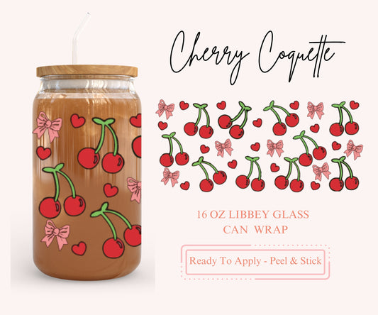 UV DTF Libbey Glass Can Wrap - Ready To Apply - Peel & Stick