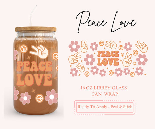 UV DTF Libbey Glass Can Wrap - Ready To Apply - Peel & Stick