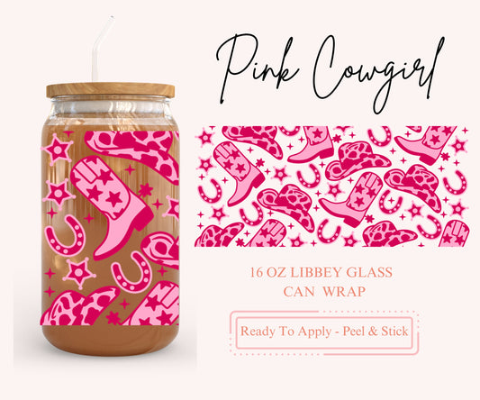 UV DTF Libbey Glass Can Wrap - Ready To Apply - Peel & Stick