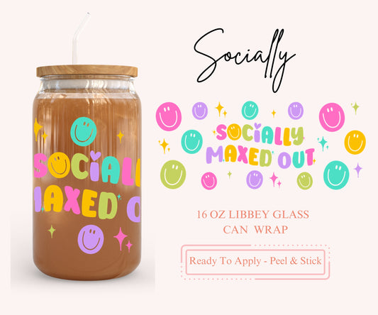 UV DTF Libbey Glass Can Wrap - Ready To Apply - Peel & Stick