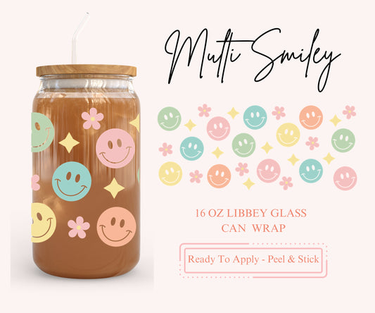 UV DTF Libbey Glass Can Wrap - Ready To Apply - Peel & Stick