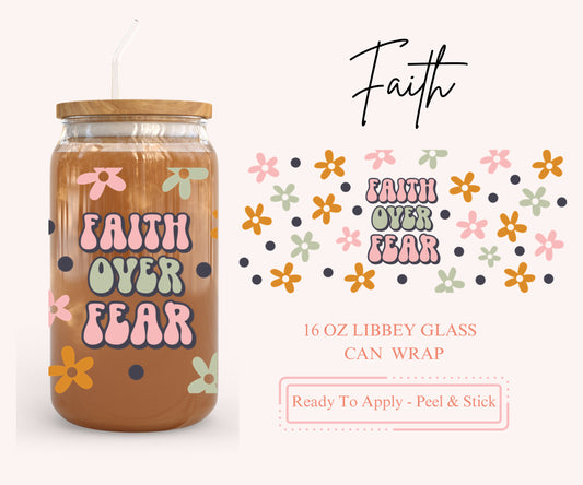 UV DTF Libbey Glass Can Wrap - Ready To Apply - Peel & Stick