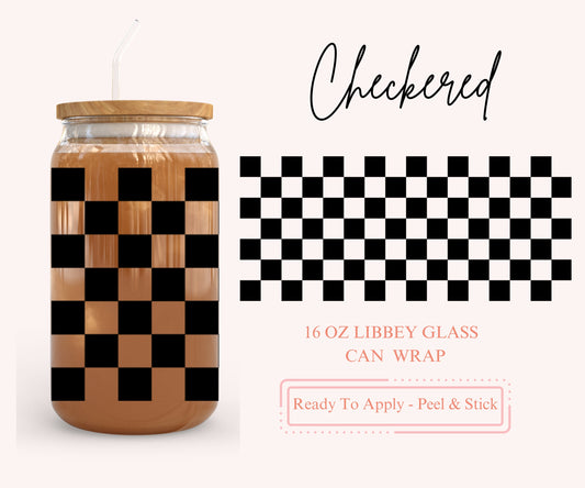 UV DTF Libbey Glass Can Wrap - Ready To Apply - Peel & Stick