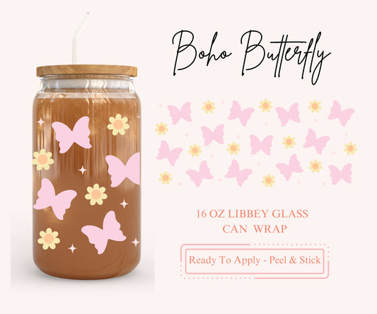 UV DTF Libbey Glass Can Wrap - Ready To Apply - Peel & Stick