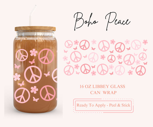 UV DTF Libbey Glass Can Wrap - Ready To Apply - Peel & Stick