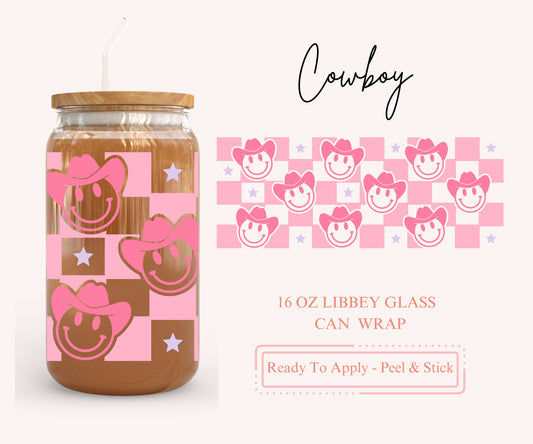 UV DTF Libbey Glass Can Wrap - Ready To Apply - Peel & Stick