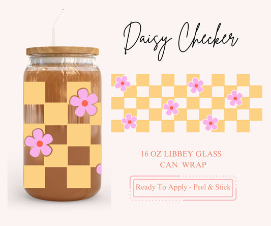 UV DTF Libbey Glass Can Wrap - Ready To Apply - Peel & Stick