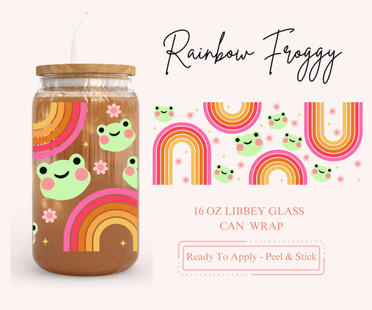 UV DTF Libbey Glass Can Wrap - Ready To Apply - Peel & Stick