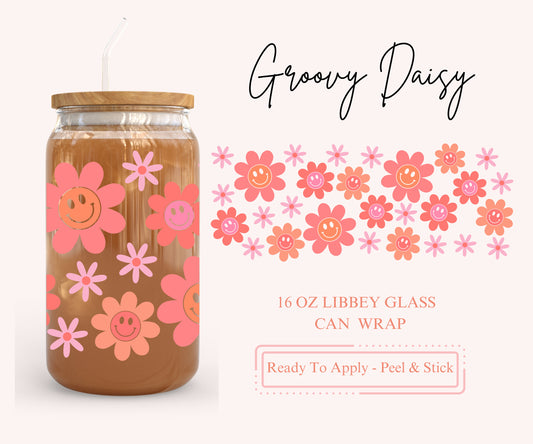 UV DTF Libbey Glass Can Wrap - Ready To Apply - Peel & Stick