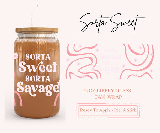 UV DTF Libbey Glass Can Wrap - Ready To Apply - Peel & Stick