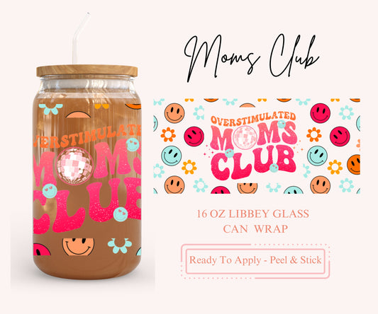 UV DTF Libbey Glass Can Wrap - Ready To Apply - Peel & Stick