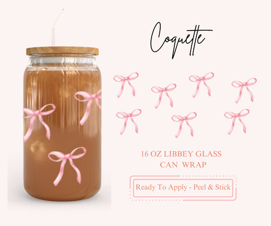 UV DTF Libbey Glass Can Wrap - Ready To Apply - Peel & Stick