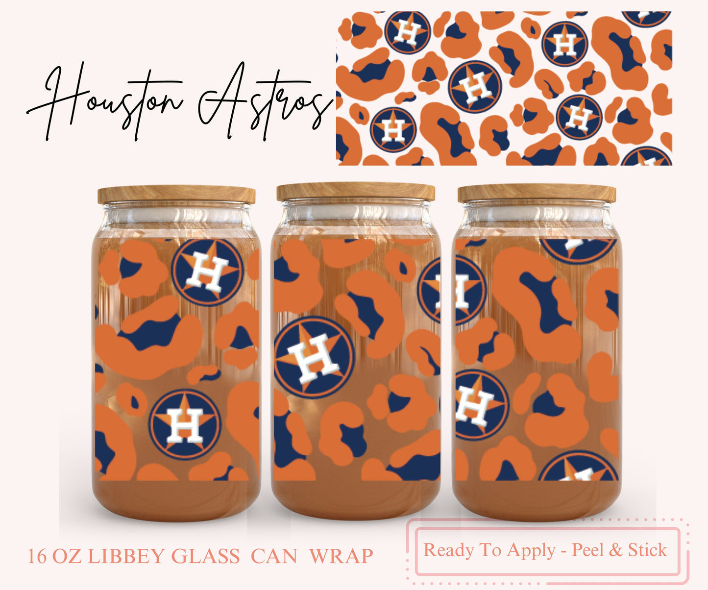 UV DTF Libbey Glass Can Wrap - Ready To Apply - Peel & Stick