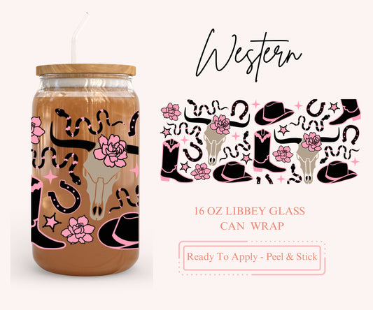 UV DTF Libbey Glass Can Wrap - Ready To Apply - Peel & Stick