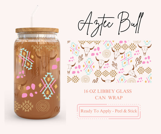UV DTF Libbey Glass Can Wrap - Ready To Apply - Peel & Stick