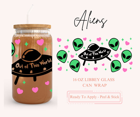 UV DTF Libbey Glass Can Wrap - Ready To Apply - Peel & Stick