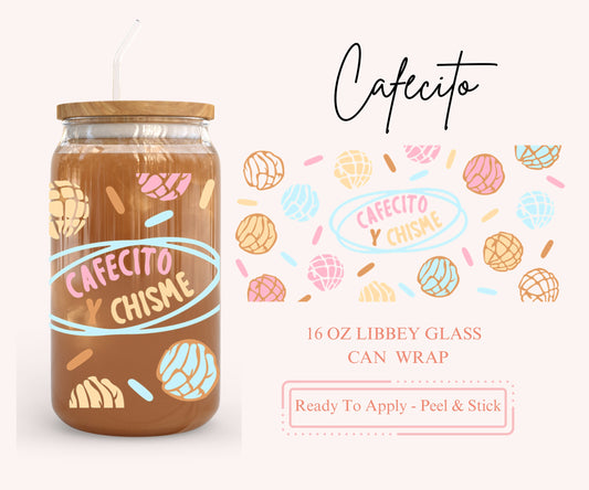 UV DTF Libbey Glass Can Wrap - Ready To Apply - Peel & Stick