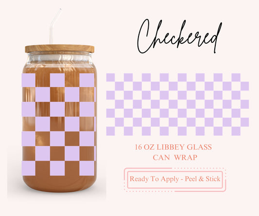 UV DTF Libbey Glass Can Wrap - Ready To Apply - Peel & Stick