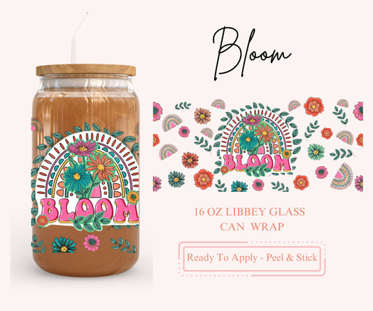 UV DTF Libbey Glass Can Wrap - Ready To Apply - Peel & Stick