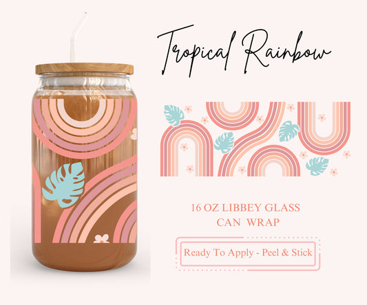 UV DTF Libbey Glass Can Wrap - Ready To Apply - Peel & Stick