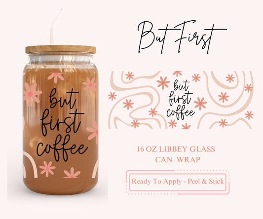 UV DTF Libbey Glass Can Wrap - Ready To Apply - Peel & Stick