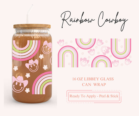 UV DTF Libbey Glass Can Wrap - Ready To Apply - Peel & Stick