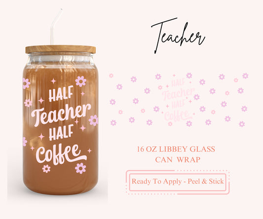 UV DTF Libbey Glass Can Wrap - Ready To Apply - Peel & Stick