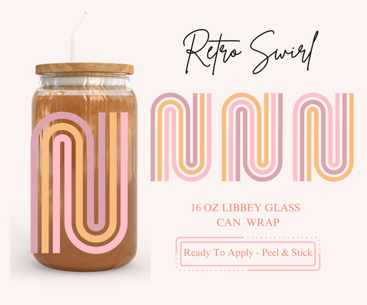 UV DTF Libbey Glass Can Wrap - Ready To Apply - Peel & Stick