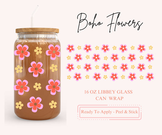UV DTF Libbey Glass Can Wrap - Ready To Apply - Peel & Stick