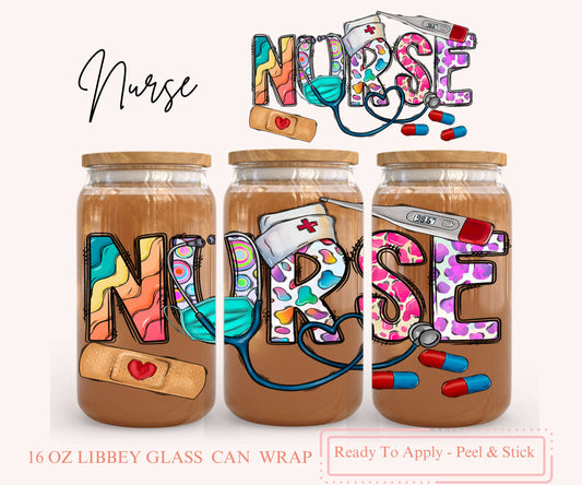 UV DTF Libbey Glass Can Wrap - Ready To Apply - Peel & Stick