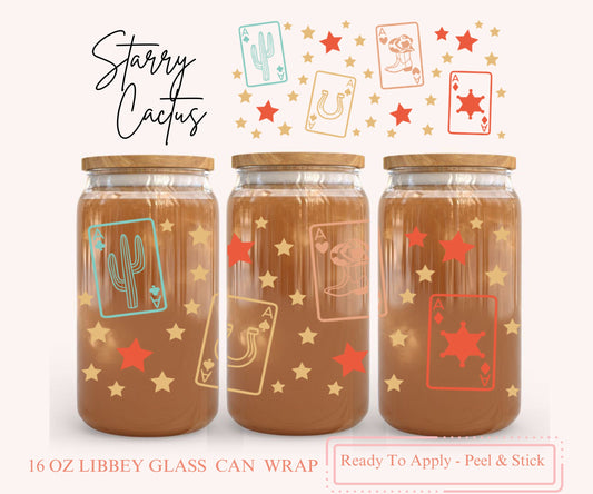 UV DTF Libbey Glass Can Wrap - Ready To Apply - Peel & Stick