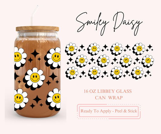 UV DTF Libbey Glass Can Wrap - Ready To Apply - Peel & Stick