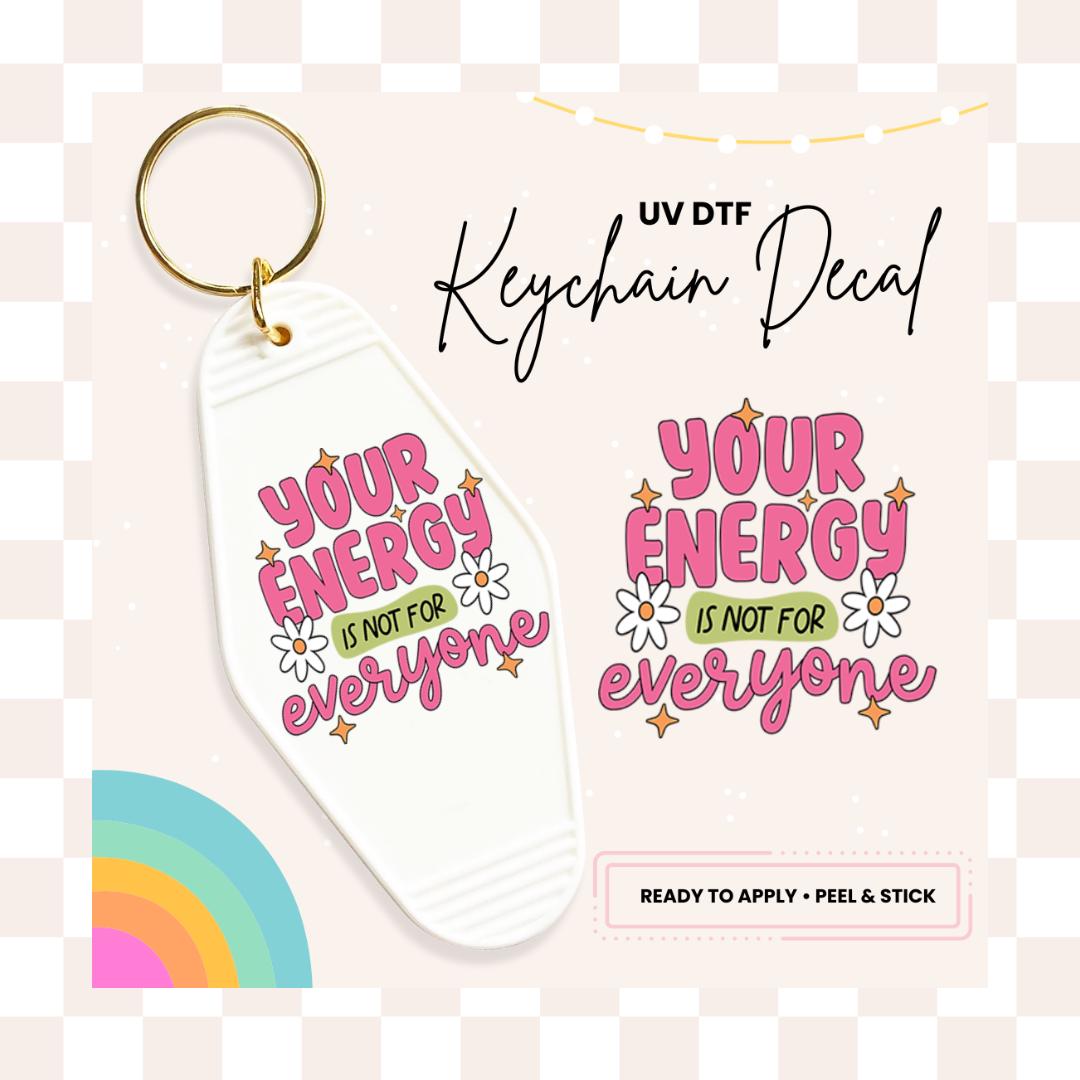 UV DTF Sticker For Retro Motel Keychain- Ready To Apply- No Heat Needed - Ready to Ship!