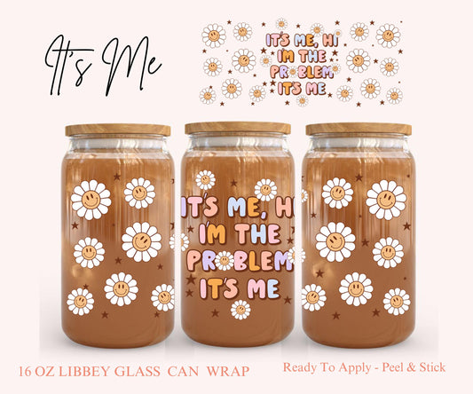 UV DTF Libbey Glass Can Wrap - Ready To Apply - Peel & Stick