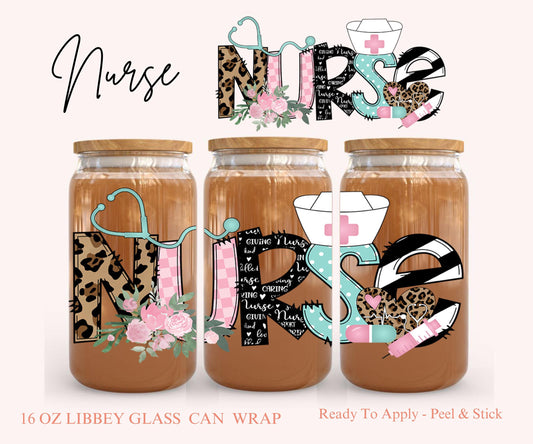 UV DTF Libbey Glass Can Wrap - Ready To Apply - Peel & Stick