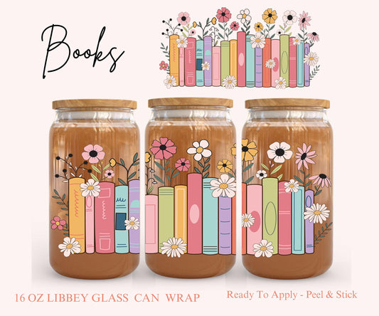 UV DTF Libbey Glass Can Wrap - Ready To Apply - Peel & Stick